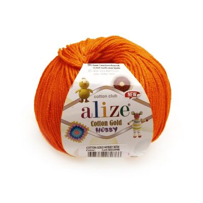 ALIZE COTTON GOLD HOBBY NEW KOL. 37 POMARAŃCZOWY