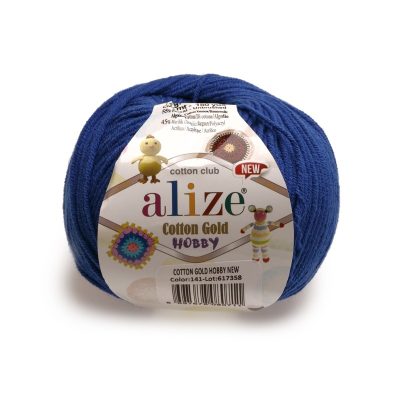 ALIZE COTTON GOLD HOBBY NEW KOL. 141 NIEBIESKI