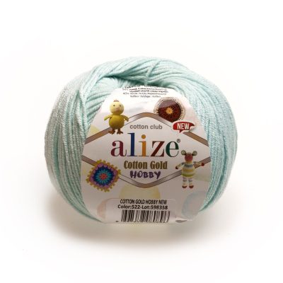 ALIZE COTTON GOLD HOBBY NEW KOL. 522 JASNY AQUA