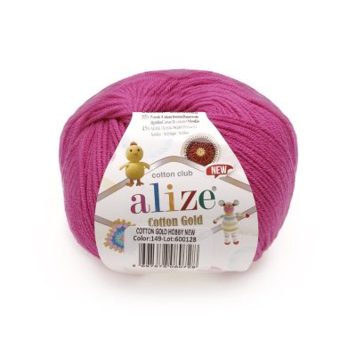 ALIZE COTTON GOLD HOBBY NEW KOL. 149 FUKSJOWY
