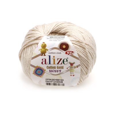 ALIZE COTTON GOLD HOBBY NEW KOL. 67 JASNY BEŻ
